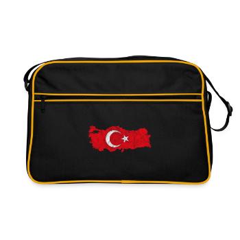 Drapeau turque drapeau turc vacances turques voyage - Sac Retro - noir/or - Devant