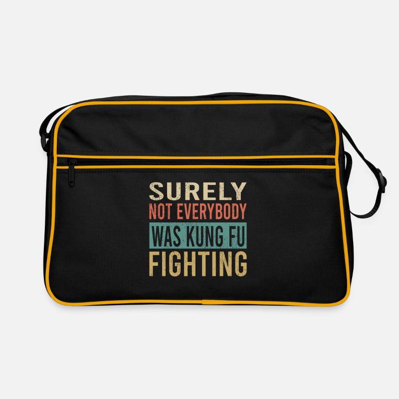 Kung Fu Fighting Quote Typography Retro Bag