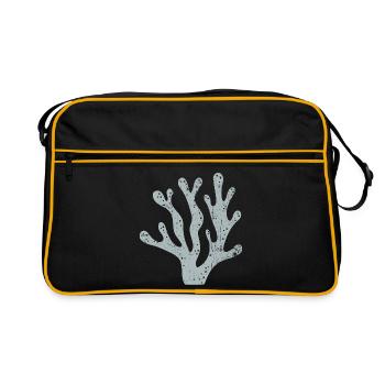 Azure Coral Silhouette - Retro Bag - black/gold - Front