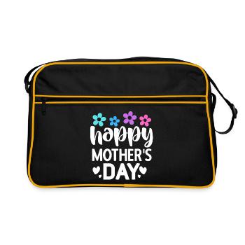 Bonne fête des mères - Sac Retro - noir/or - Devant