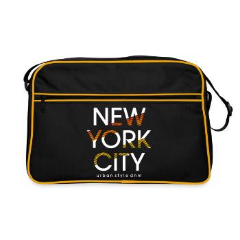 Vibrant New York City Urban Style - Retro Bag - black/gold - Front