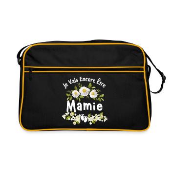 Ich werde auch 2026 noch Oma sein – zukünftige Großmutter - Retro Tasche - Schwarz/Gold - Vorne