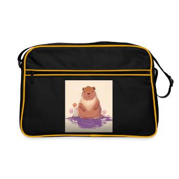 Pastel Lac Capybara - Sac Retro - noir/or - Devant