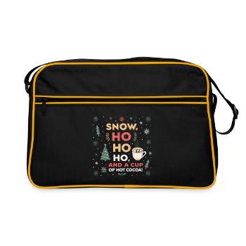 Ho Ho Ho and hot cocoa - Retro Bag - black/gold - Front