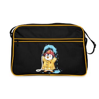 Penguin Fireman Kids Water Fun Hose - Retro Bag - black/gold - Front