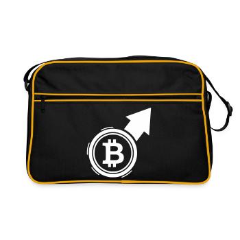 Bitcoin Bull Run Arrow Price Surge - Retro Bag - black/gold - Front
