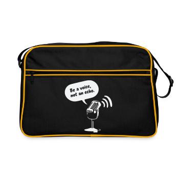 Be a Voice, Not an Echo - Retro Bag - black/gold - Front