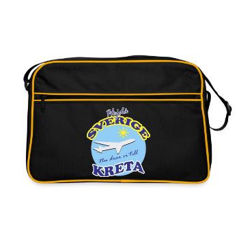 Adieu Suède - Maintenant nous allons en Crète - Sac Retro - noir/or - Devant