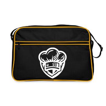 Chef's Hat Icon Cooking - Retro Bag - black/gold - Front