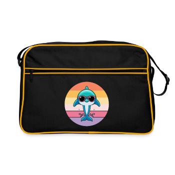 Pastel dolphin sunglasses - Retro Bag - black/gold - Front