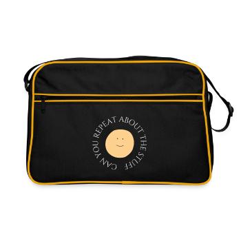 Can You Repeat About The Stuff Funny Art - Retro Bag - black/gold - Front