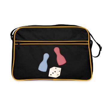 Pastel Cube & Tiller Design - Retro Bag - black/gold - Front