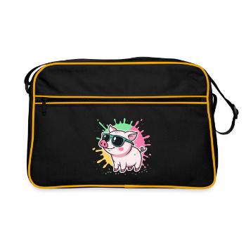 Warm Pig Sunglasses - Retro Bag - black/gold - Front