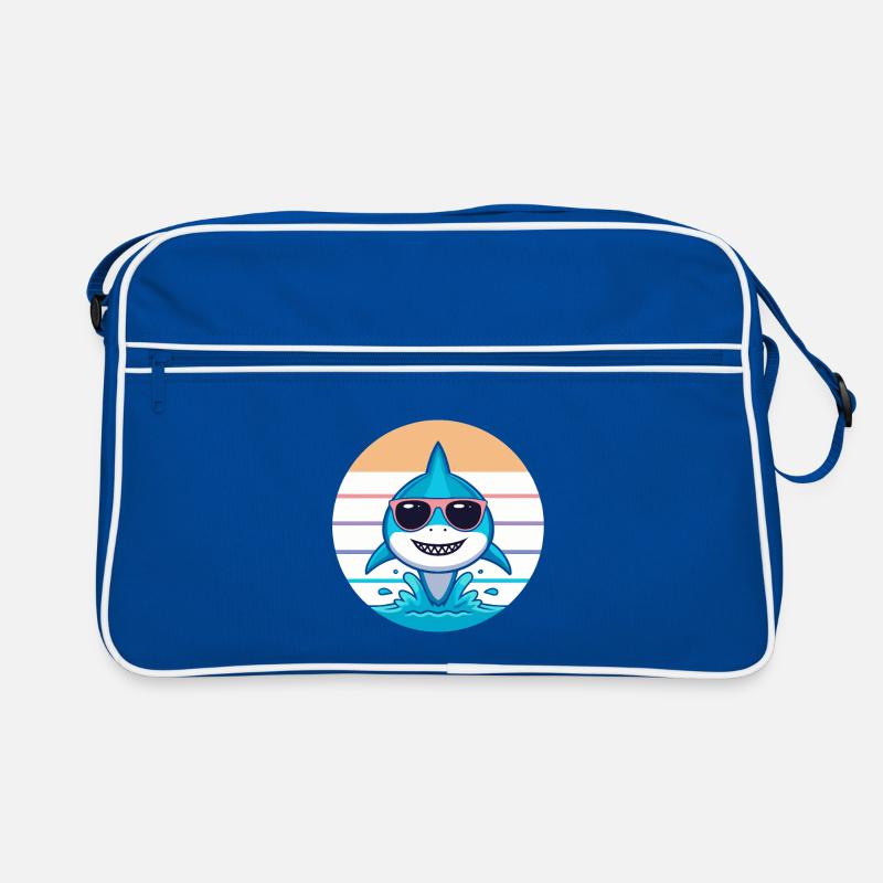 Requin pastel lunettes de soleil Sac Retro