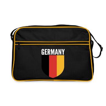 Conception du drapeau du Bouclier allemand - Sac Retro - noir/or - Devant
