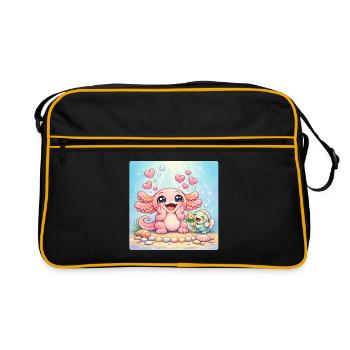 The sweet friendship of sea creatures - Retro Bag - black/gold - Front