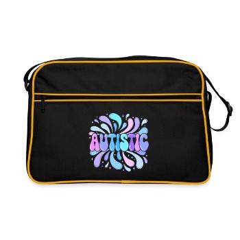 Explosion Pastel Autisme - Sac Retro - noir/or - Devant