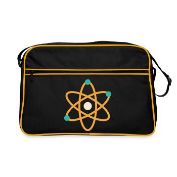 Atom - Physics Chemistry Science Nerd Teacher - Retro Bag - black/gold - Front