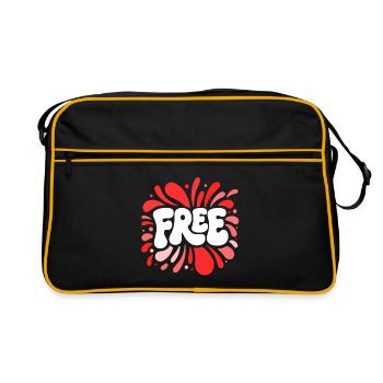 Libre Explosion Pop Rétro Rouge - Sac Retro - noir/or - Devant