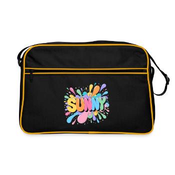 Sunny Splash Letters - Sac Retro - noir/or - Devant