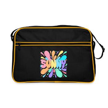 Sunny Splash Lettres Multicolores - Sac Retro - noir/or - Devant