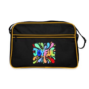 Éclat Joyeux Gerbes Colorées - Sac Retro - noir/or - Devant