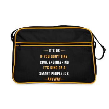 Civil Engineer Construction Site Construction Worker - Retro Bag - black/gold - Front