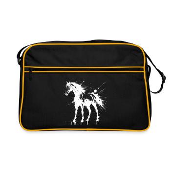 Poney Art Splash Blanc - Sac Retro - noir/or - Devant