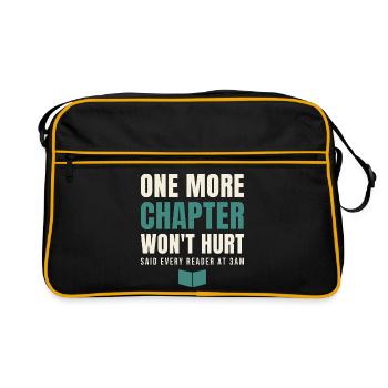 One More Chapter Won't Hurt - Retro Bag - black/gold - Front