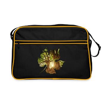 forest 24 in leaf - Retro Bag - black/gold - Front