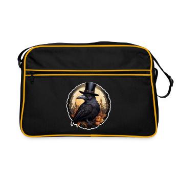 Halloween Raven 1 - Retro Bag - black/gold - Front