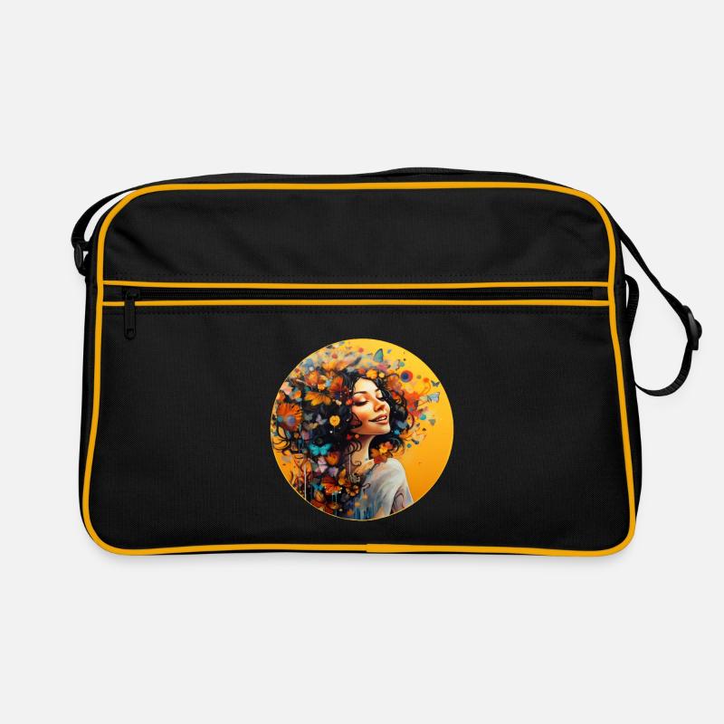 Mutter Natur - Retro Tasche - Schwarz/Gold