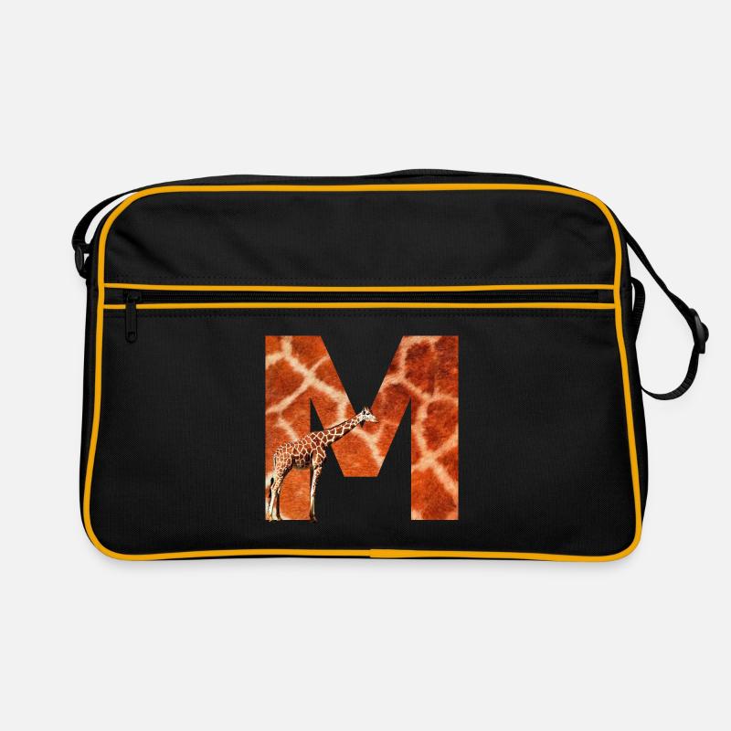 giraffe m - Retro Tasche - Schwarz/Gold