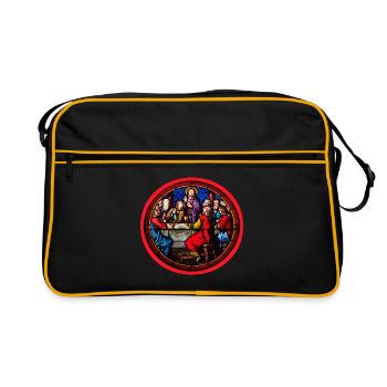 souper de fenêtre d'église - Sac Retro - noir/or - Devant