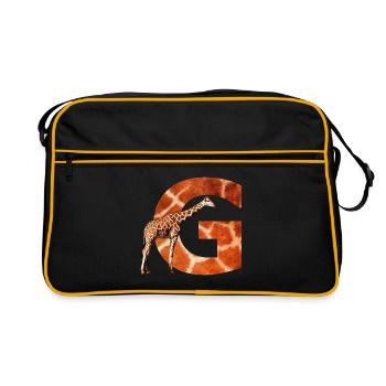giraffe g - Retro Bag - black/gold - Front