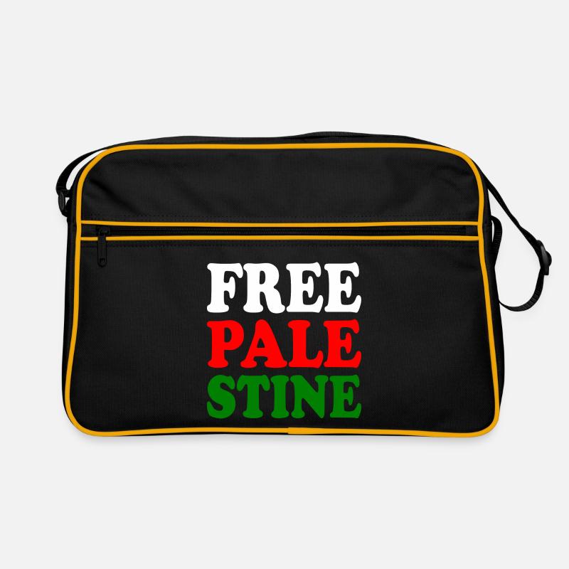 Free palestine - Sac Retro - noir/or