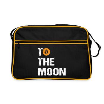 Bitcoin to the moon Bitcoin - Retro Bag - black/gold - Front