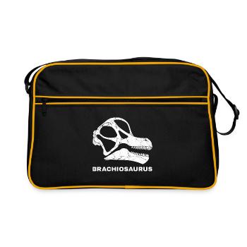 Brachiosaurus Fossil Head - Retro Bag - black/gold - Front