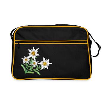 Edelweiss dans les Alpes - Sac Retro - noir/or - Devant