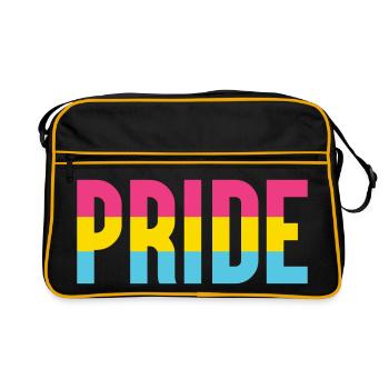 Mois de la fierté LGBT - Fierté pansexuelle - Sac Retro - noir/or - Devant