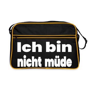 Tired - Retro Bag - black/gold - Front