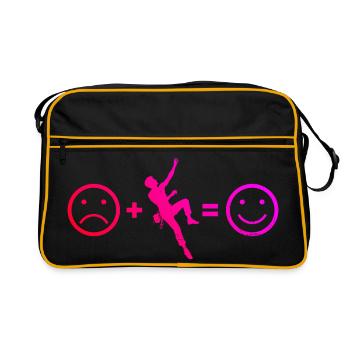 Les alpinistes et les grimpeurs s’accordent ensemble - Sac Retro - noir/or - Devant