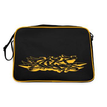 sketch - Retro Tasche - Schwarz/Gold - Hinten
