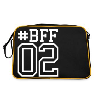 Numéro 02 2 BFF copine des meilleurs amis - Sac Retro - noir/or - Dos
