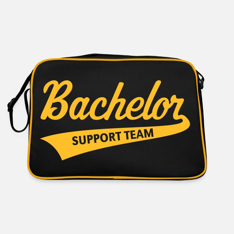 Bachelor Support Team (Stag Party / Lettering) Retro Bag