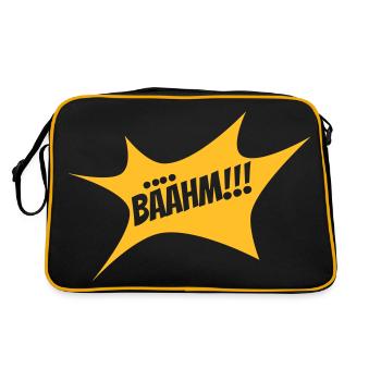 Bäähm Big Boom Bang Explosion - Retro Tasche - Schwarz/Gold - Hinten