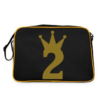 2 couronne c1w7 - Sac Retro - noir/or - Dos