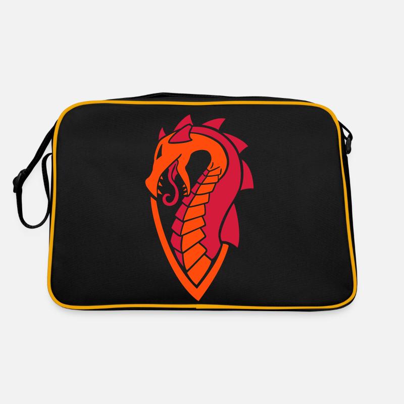 Drache (Wappen) 02 Retro Tasche