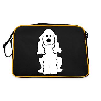 Cocker Spaniel - Retro Bag - black/gold - Back