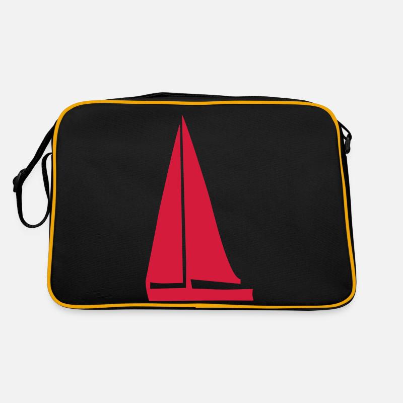 segelboot - Retro Tasche - Schwarz/Gold